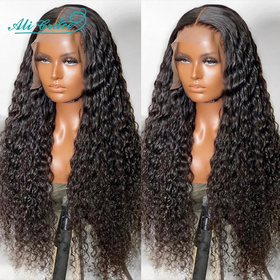 Wigs Brazilian Kinky Curly Human Hair Wigs Pre-Plucked 13X4 Lace Frontal Wig Remy Hair Deep Curly Lace Front Wigs