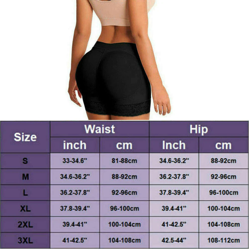 Booty Shaper Padded Underwear Panty Women'S FAKE ASS Butt Lifter & Hip Enhancer